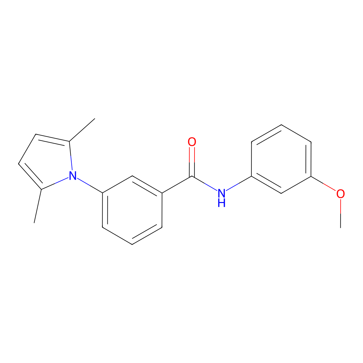3-(2,5-dimethyl-1H-pyrrol-1-yl)-N-(3-methoxyphenyl)benzamide molecular structure, CAS 488732-99-6