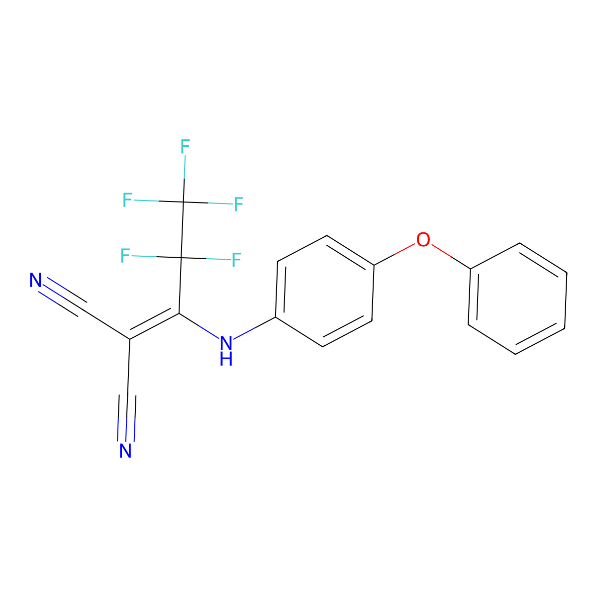 2-[2,2,3,3,3-Pentafluoro-1-(4-phenoxy-phenylamino)-propylidene]-malononitrile molecular structure, CAS 488734-60-7