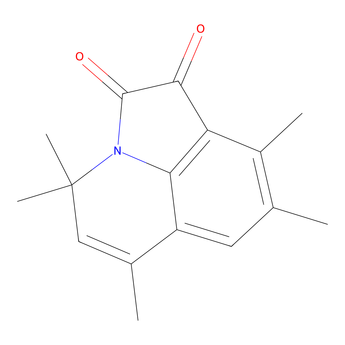 4,4,6,8,9-Pentamethyl-4H-pyrrolo[3,2,1-ij]quinoline-1,2-dione molecular structure, CAS 488734-86-7