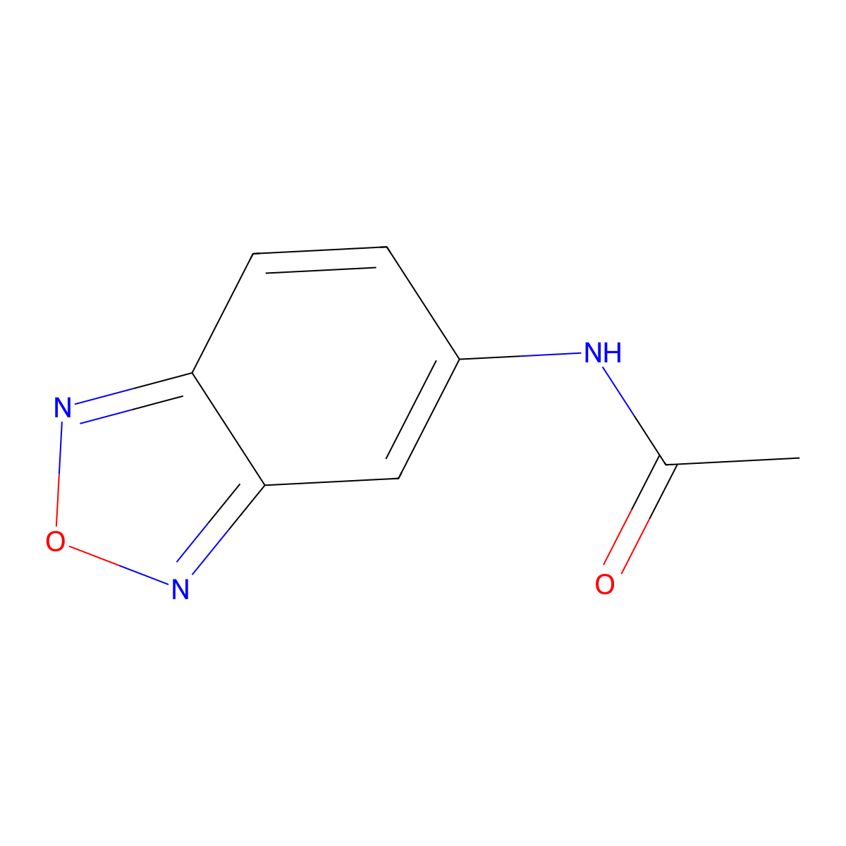 N-(benzo[c][1,2,5]oxadiazol-5-yl)acetamide molecular structure, CAS 488735-12-2