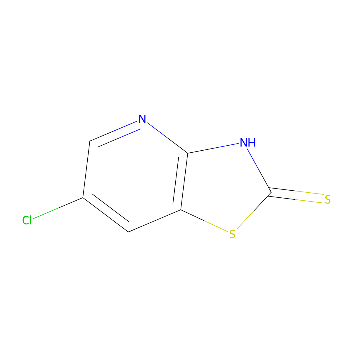 6-Chlorothiazolo[4,5-b]pyridine-2-thiol molecular structure, CAS 488742-54-7