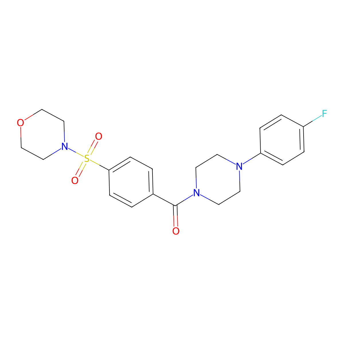 [4-(4-Fluorophenyl)piperazin-1-yl][4-(morpholin-4-ylsulfonyl)phenyl]methanone molecular structure, CAS 488745-64-8