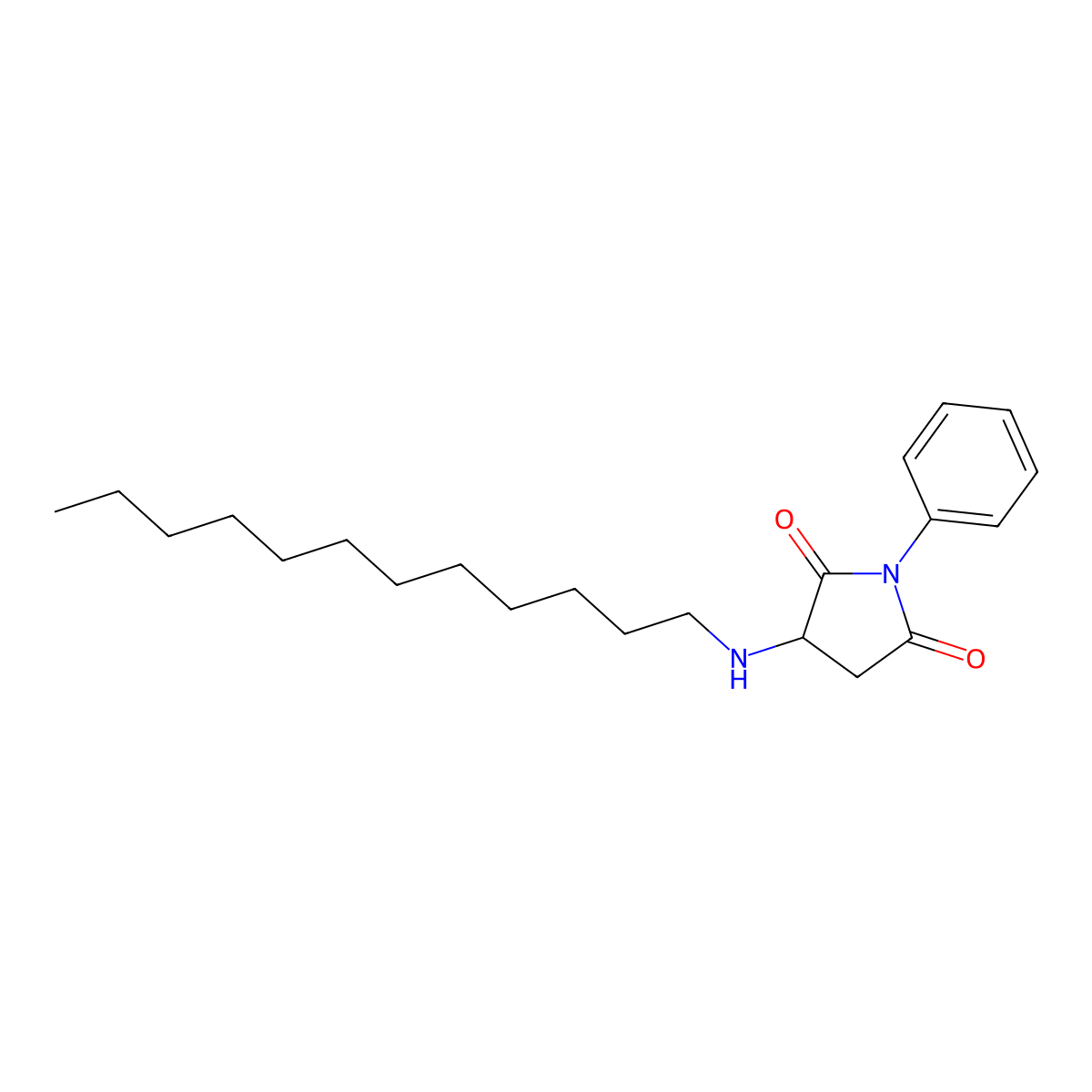 3-(Dodecylamino)-1-phenylpyrrolidine-2,5-dione molecular structure, CAS 488782-66-7