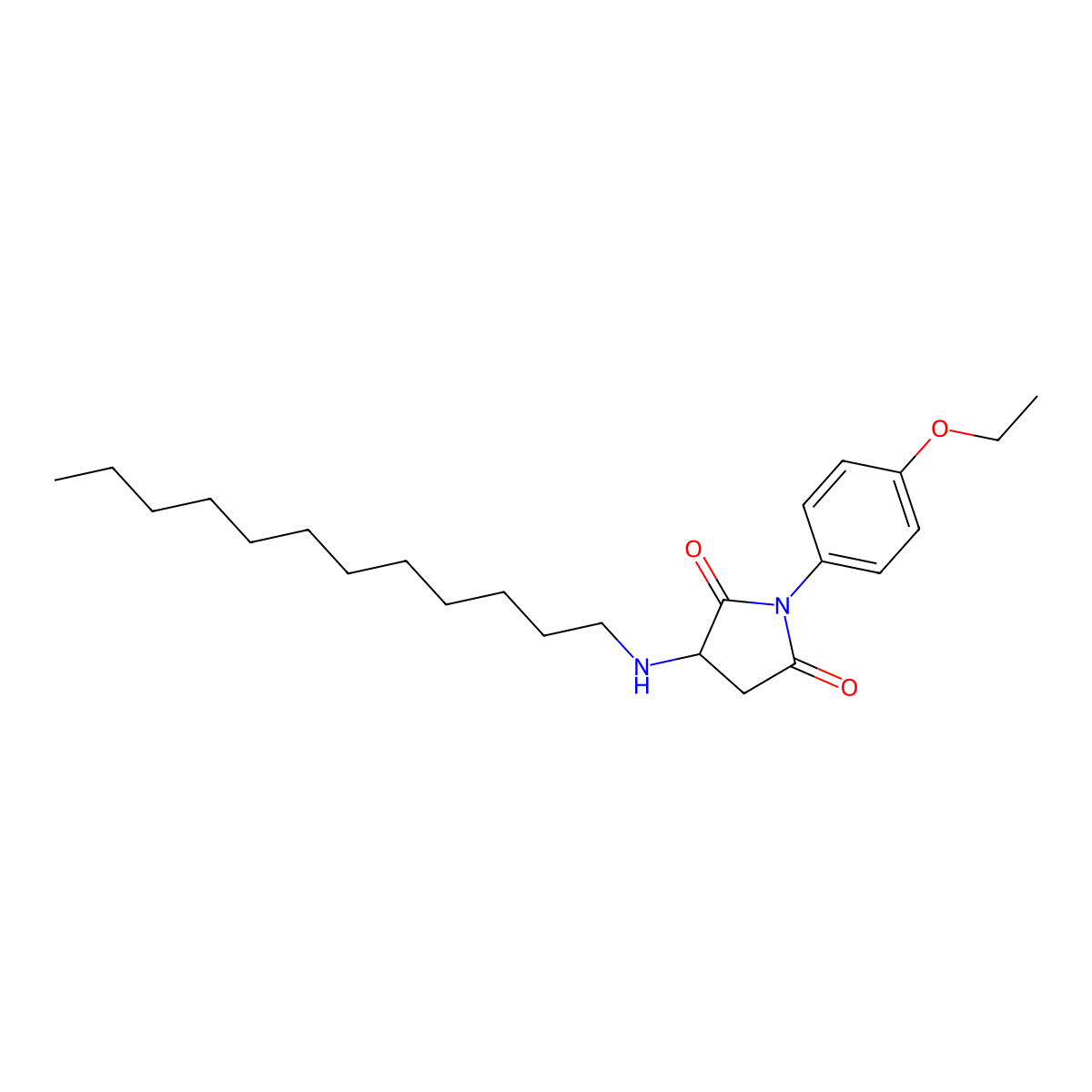 3-(Dodecylamino)-1-(4-ethoxyphenyl)pyrrolidine-2,5-dione molecular structure, CAS 488782-67-8