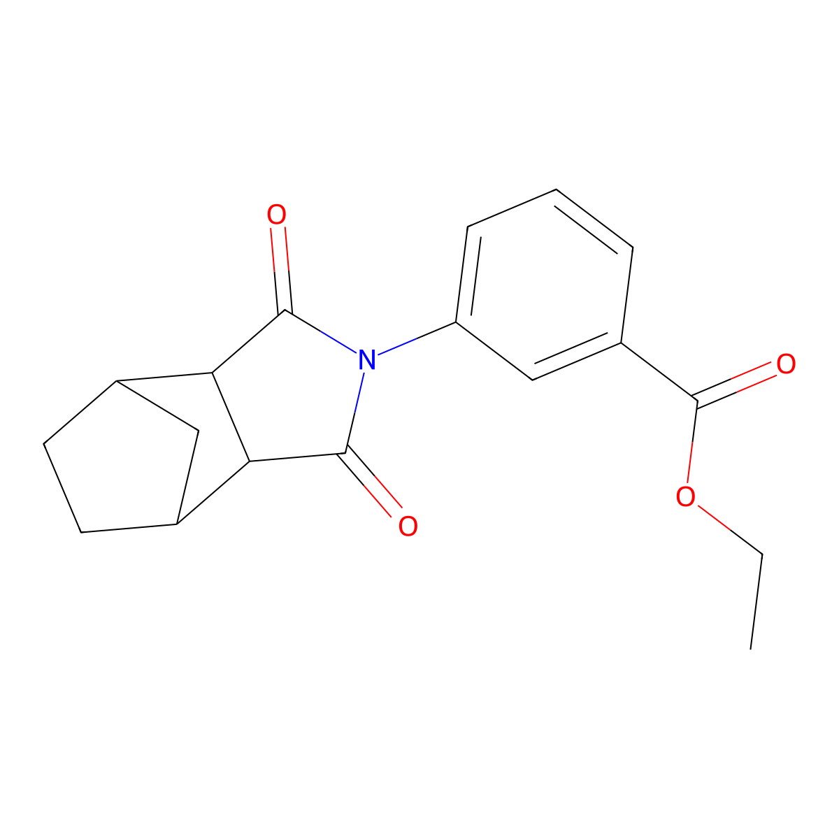 ethyl 3-(1,3-dioxooctahydro-2H-4,7-methanoisoindol-2-yl)benzoate molecular structure, CAS 488785-74-6