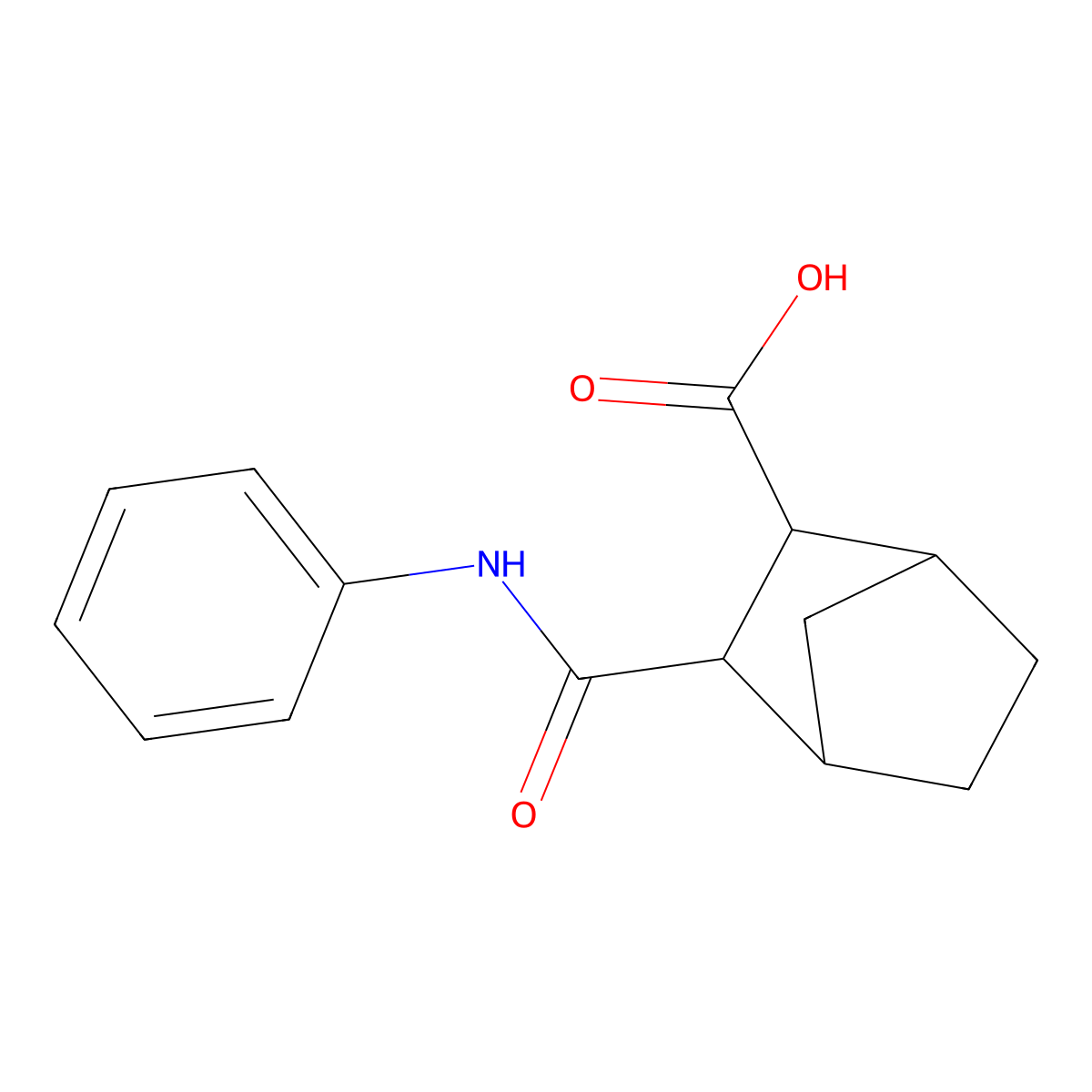 3-(Phenylcarbamoyl)bicyclo[2.2.1]heptane-2-carboxylic acid molecular structure, CAS 488786-12-5