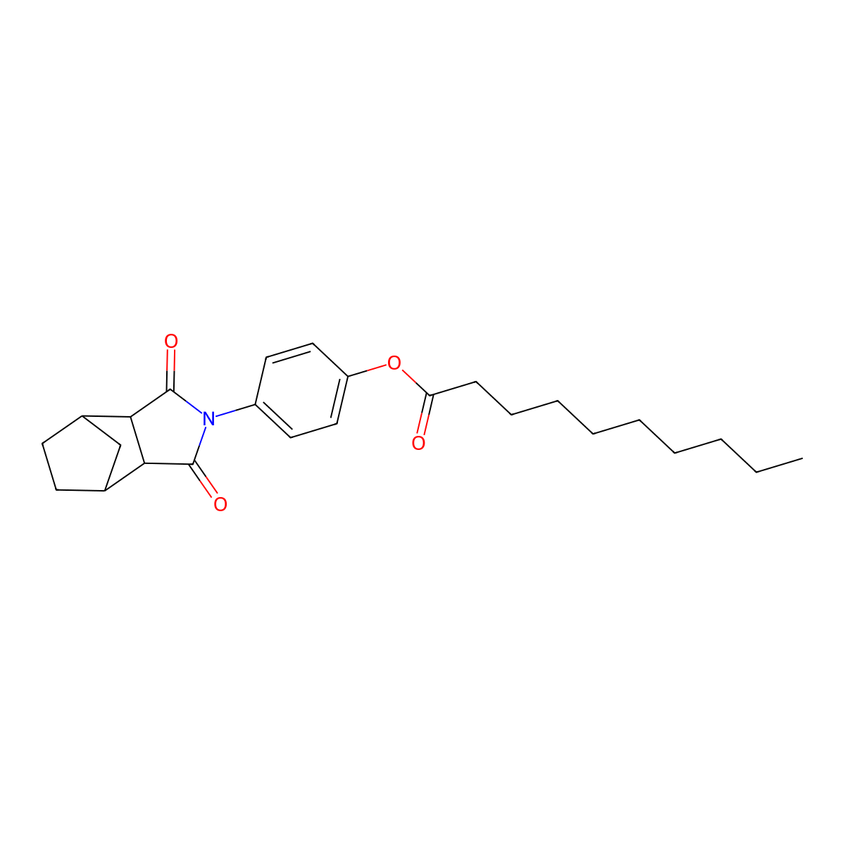 4-(1,3-dioxooctahydro-2H-4,7-methanoisoindol-2-yl)phenyl decanoate molecular structure, CAS 488787-03-7