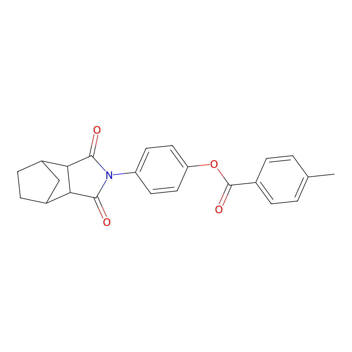 4-(1,3-dioxooctahydro-2H-4,7-methanoisoindol-2-yl)phenyl 4-methylbenzoate molecular structure, CAS 488787-05-9
