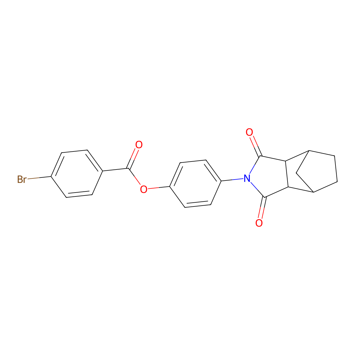 4-(1,3-dioxooctahydro-2H-4,7-methanoisoindol-2-yl)phenyl 4-bromobenzoate molecular structure, CAS 488787-11-7