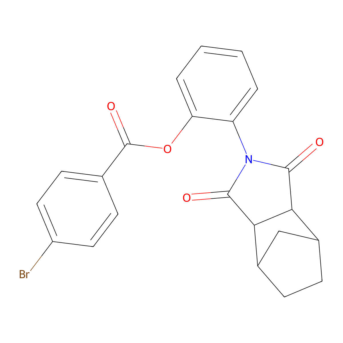 2-(1,3-dioxooctahydro-2H-4,7-methanoisoindol-2-yl)phenyl 4-bromobenzoate molecular structure, CAS 488787-13-9