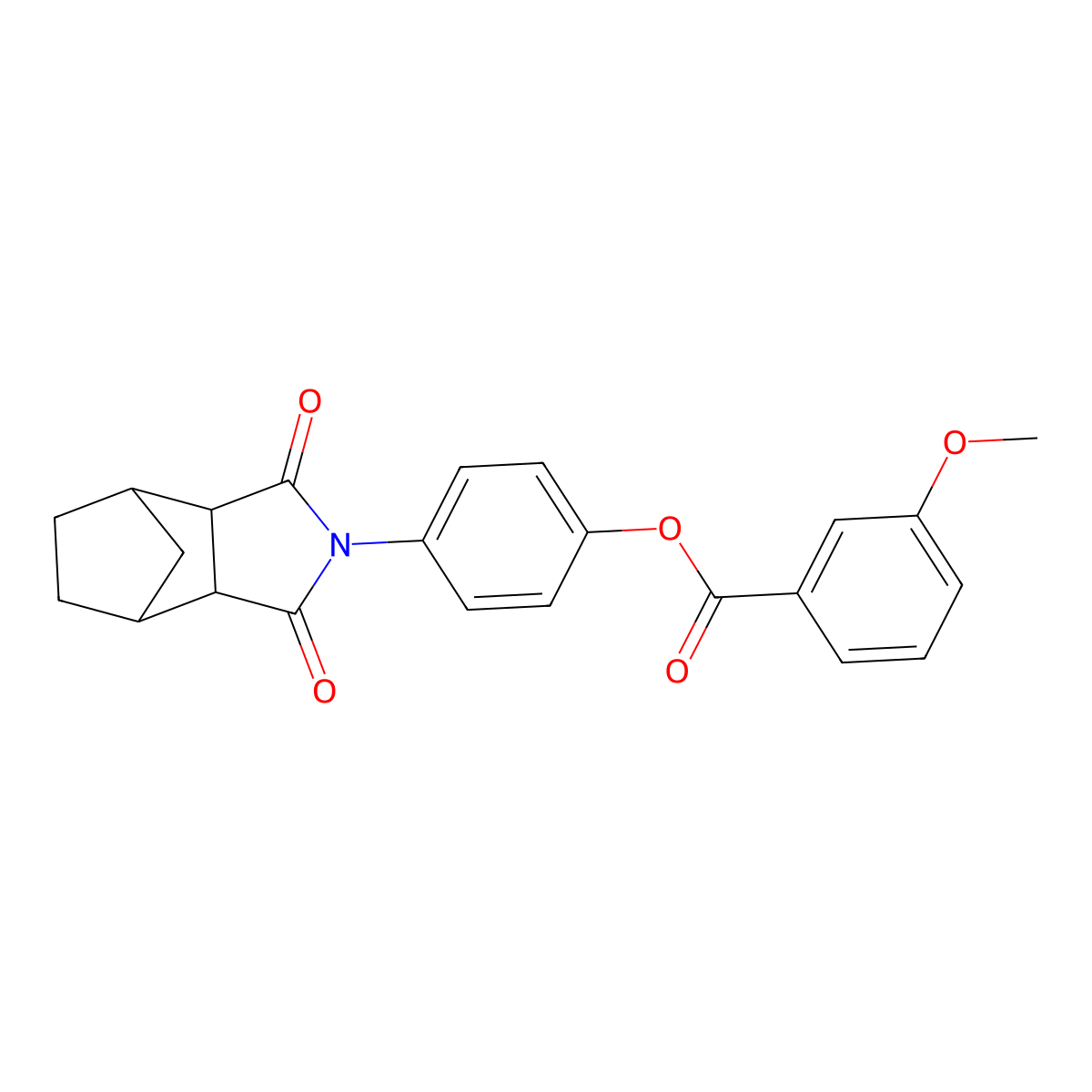4-(1,3-dioxooctahydro-2H-4,7-methanoisoindol-2-yl)phenyl 3-methoxybenzoate molecular structure, CAS 488787-14-0