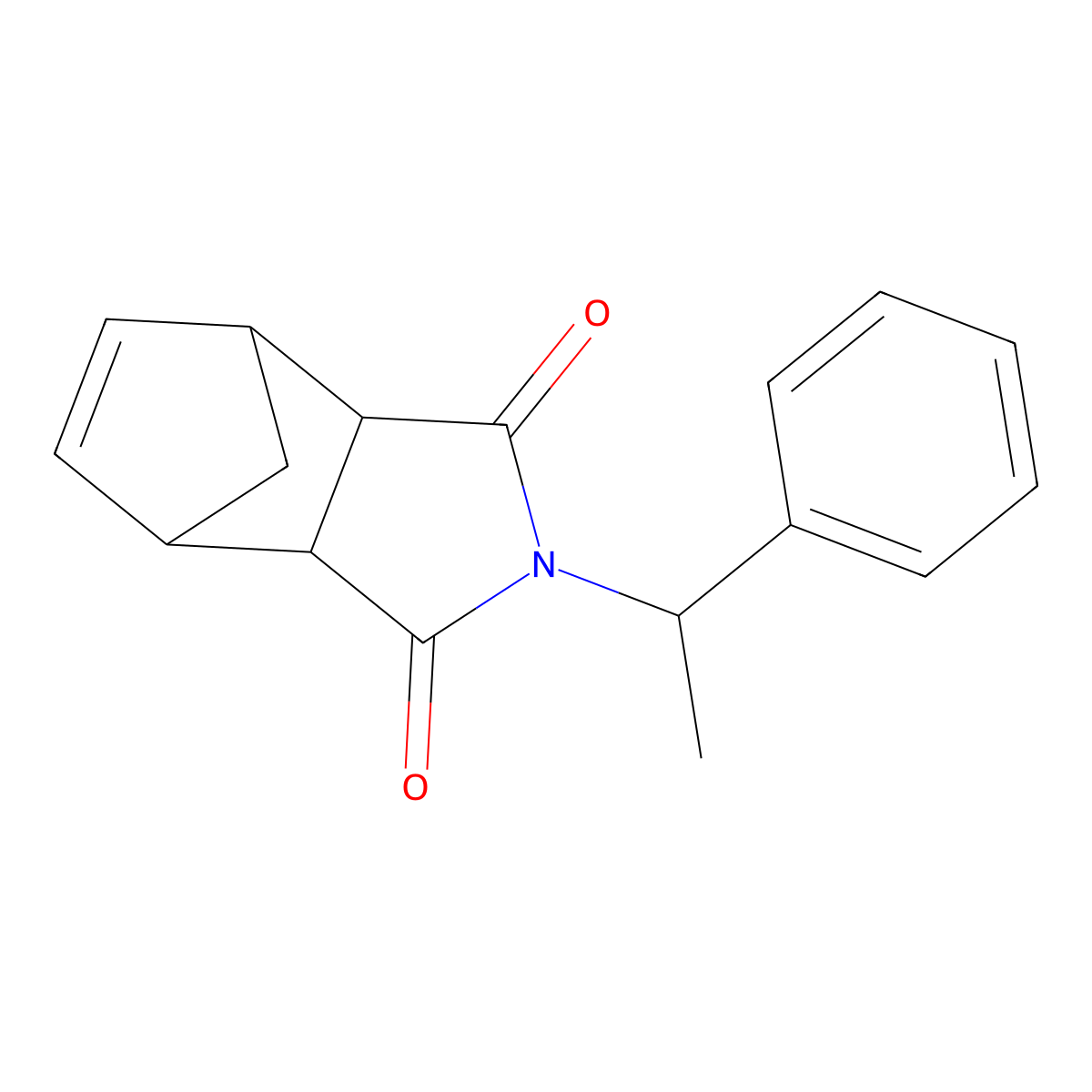 2-(1-phenylethyl)-3a,4,7,7a-tetrahydro-1H-4,7-methanoisoindole-1,3(2H)-dione molecular structure, CAS 488787-16-2
