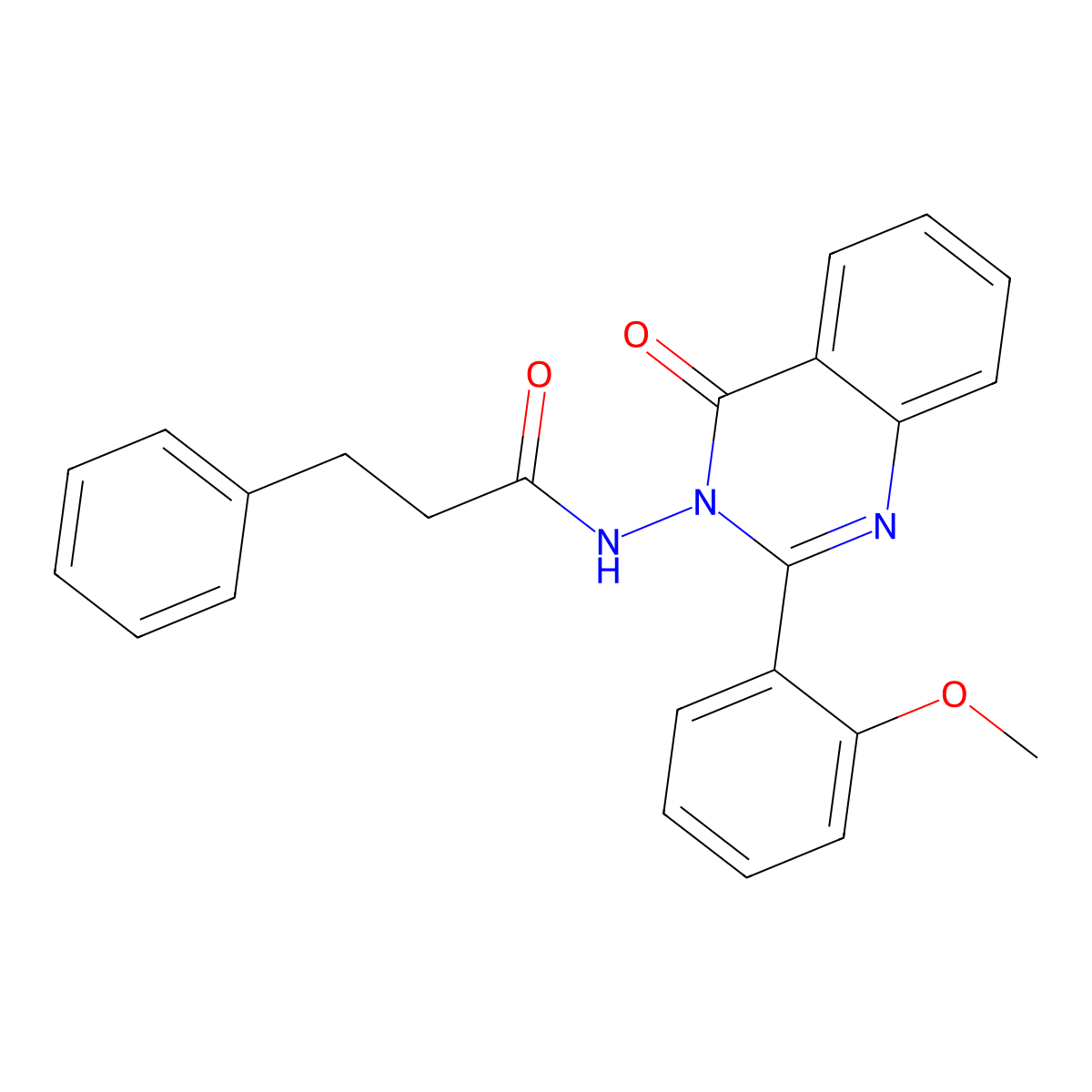 N-[2-(2-methoxyphenyl)-4-oxoquinazolin-3(4H)-yl]-3-phenylpropanamide molecular structure, CAS 488793-75-5