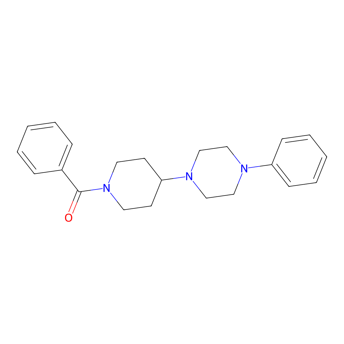 1-(1-Benzoyl-4-piperidinyl)-4-phenylpiperazine molecular structure, CAS 488795-86-4