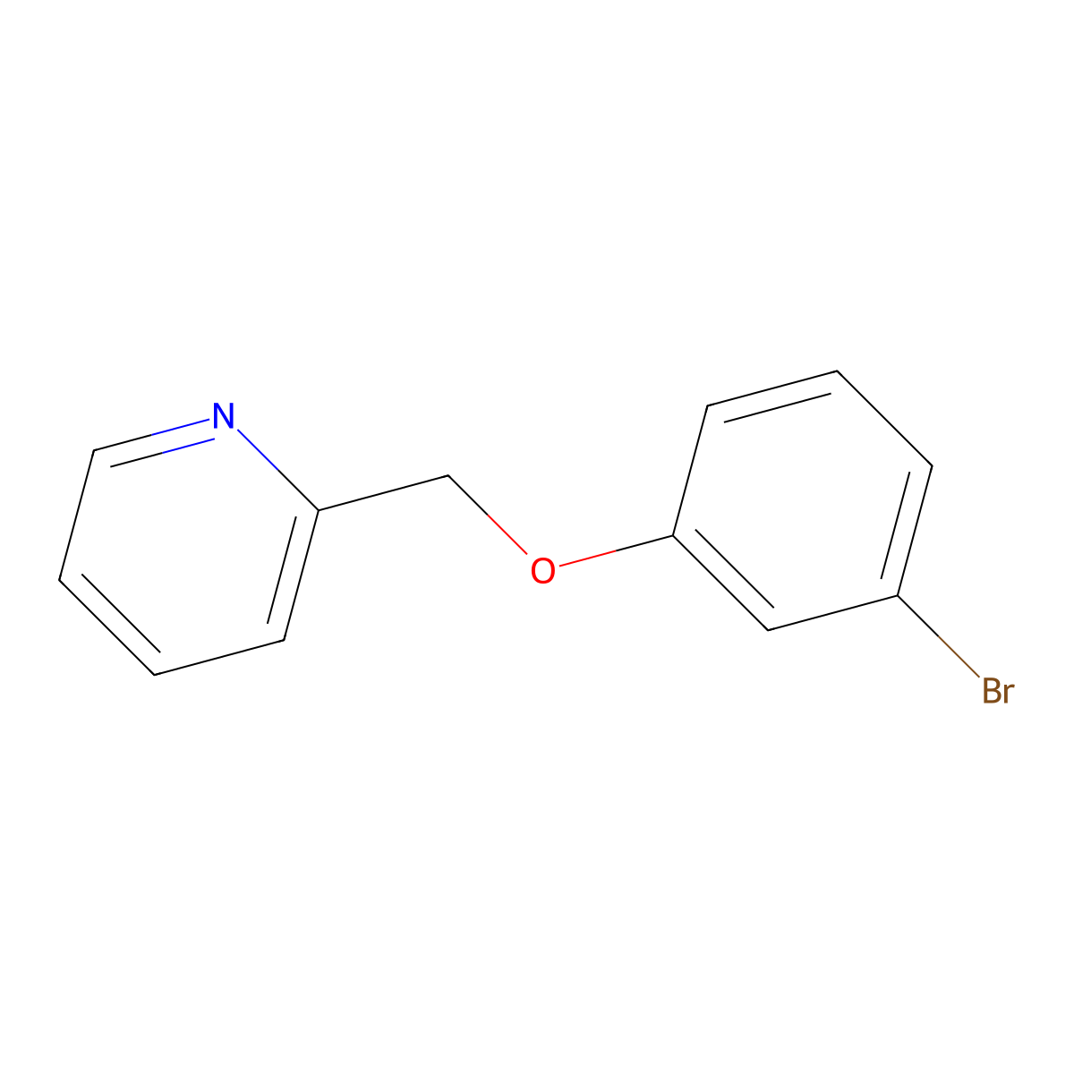 2-((3-Bromophenoxy)methyl)pyridine molecular structure, CAS 488799-65-1