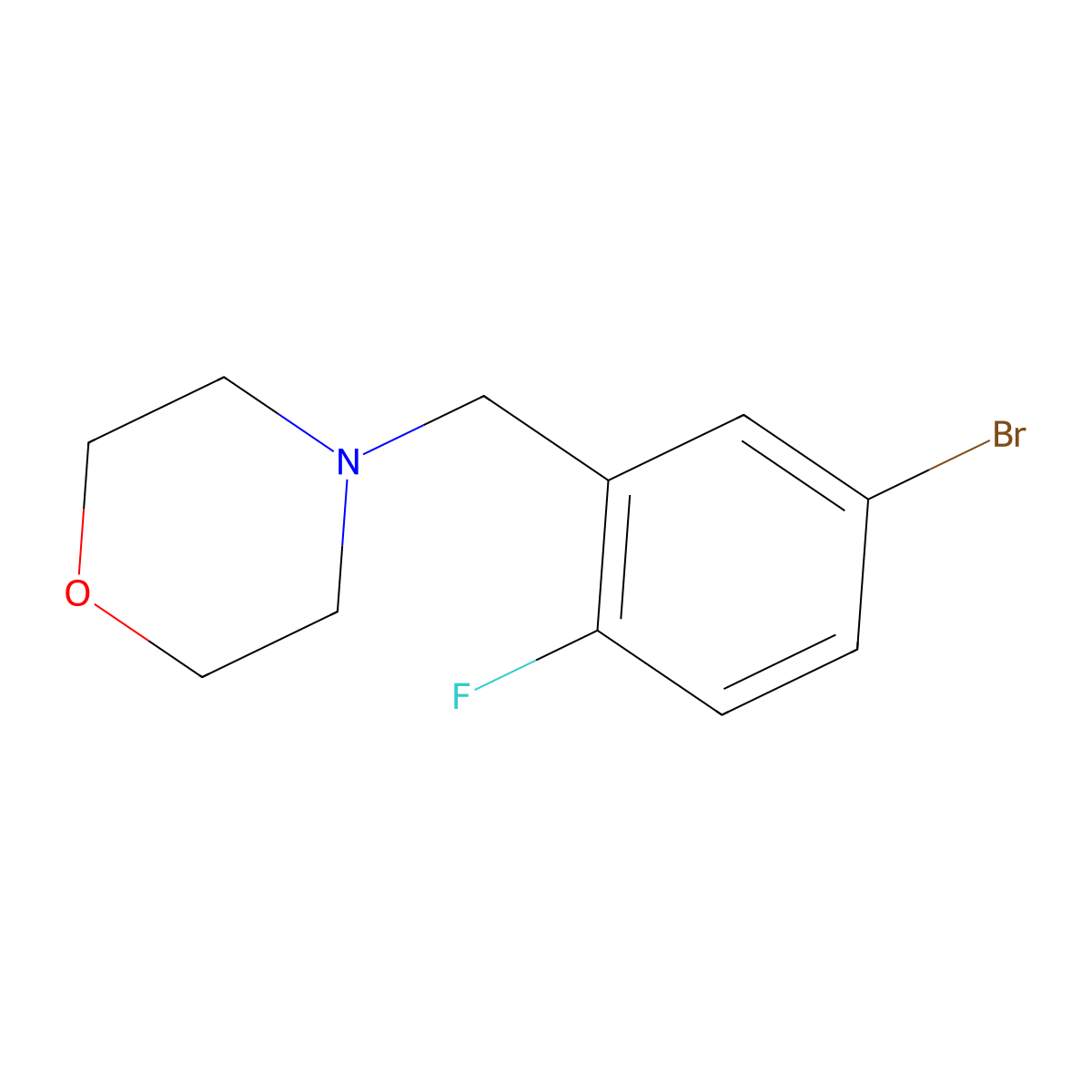 4-(5-Bromo-2-fluorobenzyl)morpholine molecular structure, CAS 488799-67-3