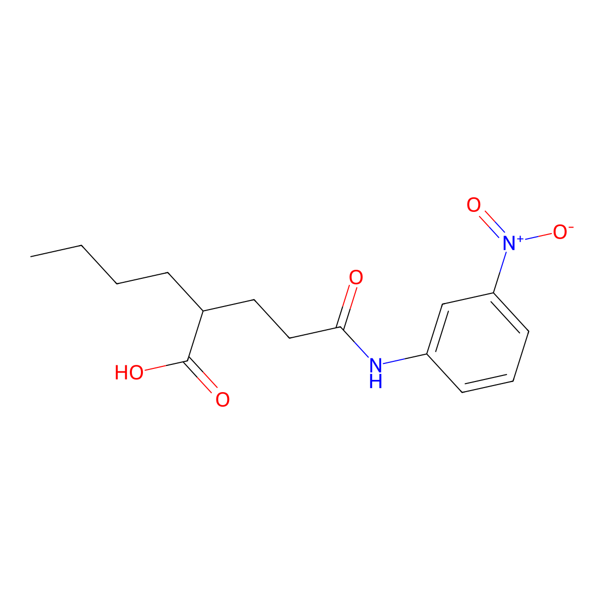 2-[3-(3-Nitroanilino)-3-oxopropyl]hexanoic acid molecular structure, CAS 488810-30-6