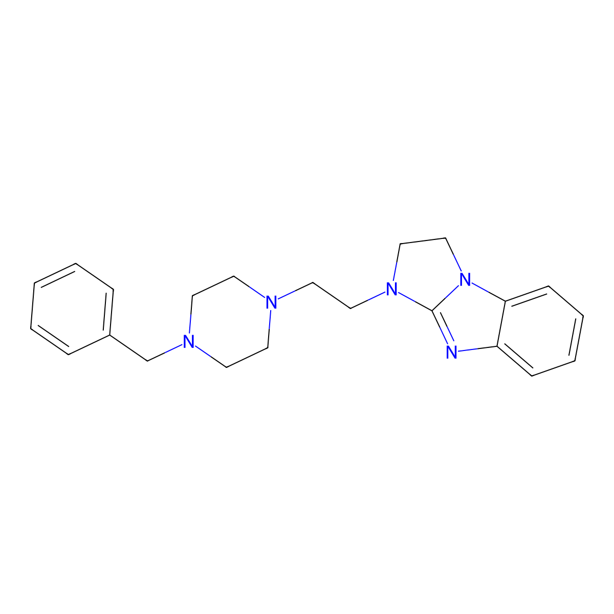 3-[2-(4-Benzylpiperazin-1-yl)ethyl]-1,2-dihydroimidazo[1,2-a]benzimidazole molecular structure, CAS 488810-91-9