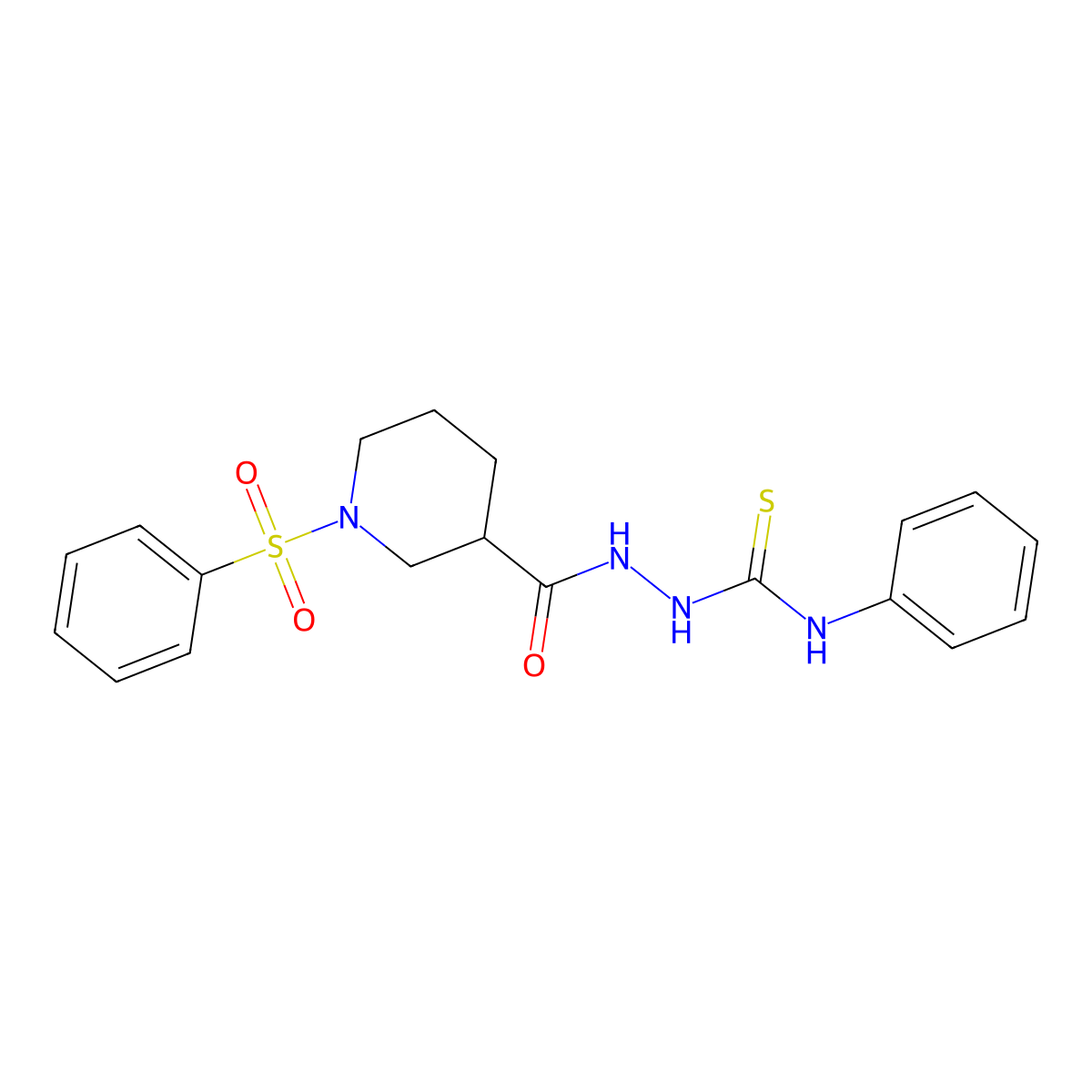 1-[[1-(Benzenesulfonyl)piperidine-3-carbonyl]amino]-3-phenylthiourea molecular structure, CAS 488811-59-2