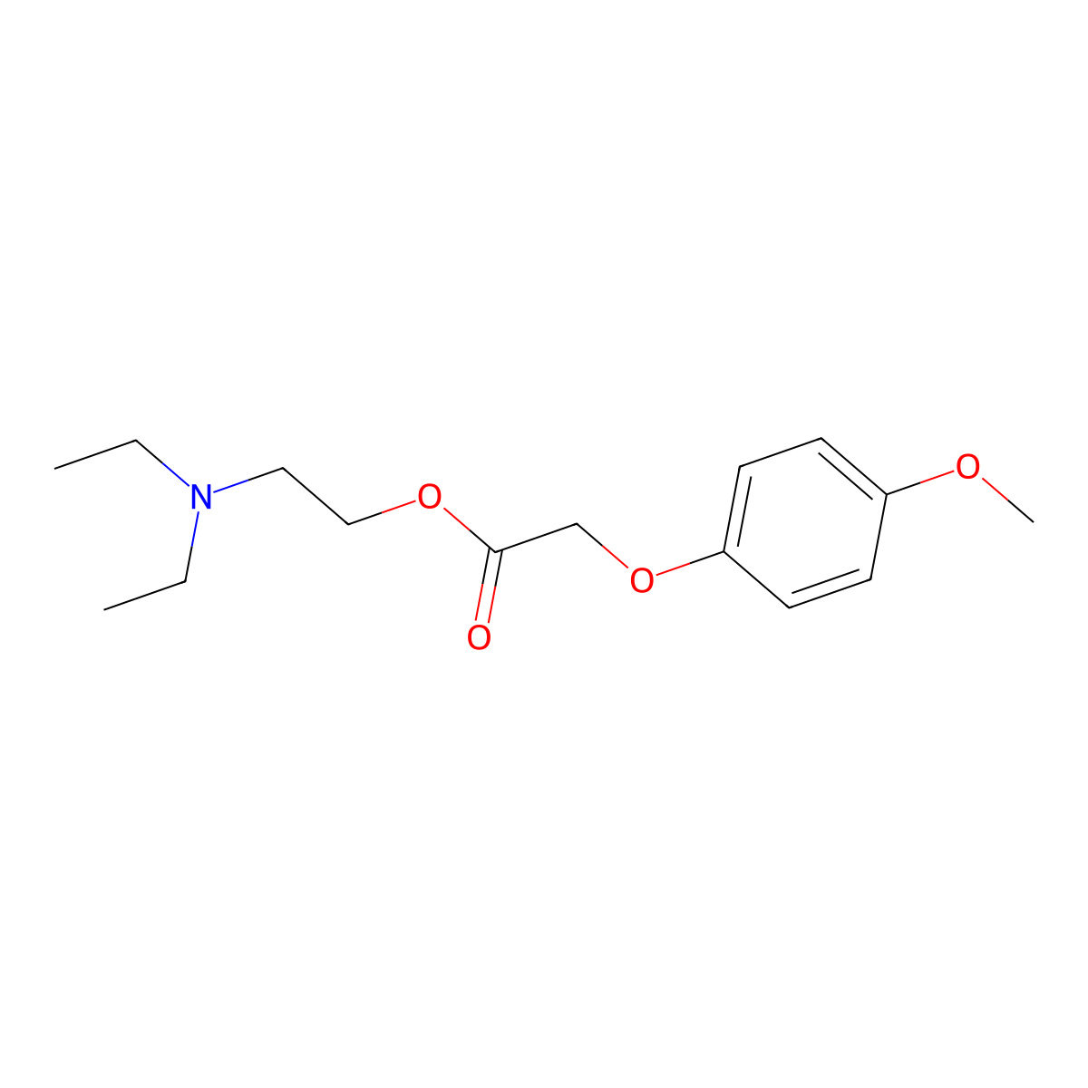 2-(Diethylamino)ethyl (4-methoxyphenoxy)acetate molecular structure, CAS 488813-33-8