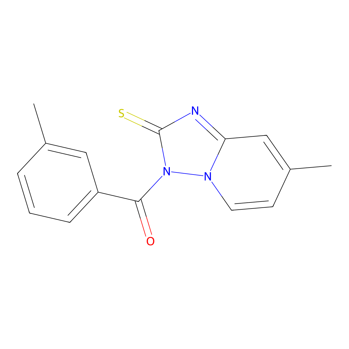 (7-Methyl-2-thioxo-2H-[1,2,4]triazolo[1,5-a]pyridin-3-yl)-m-tolyl-methanone molecular structure, CAS 488814-18-2