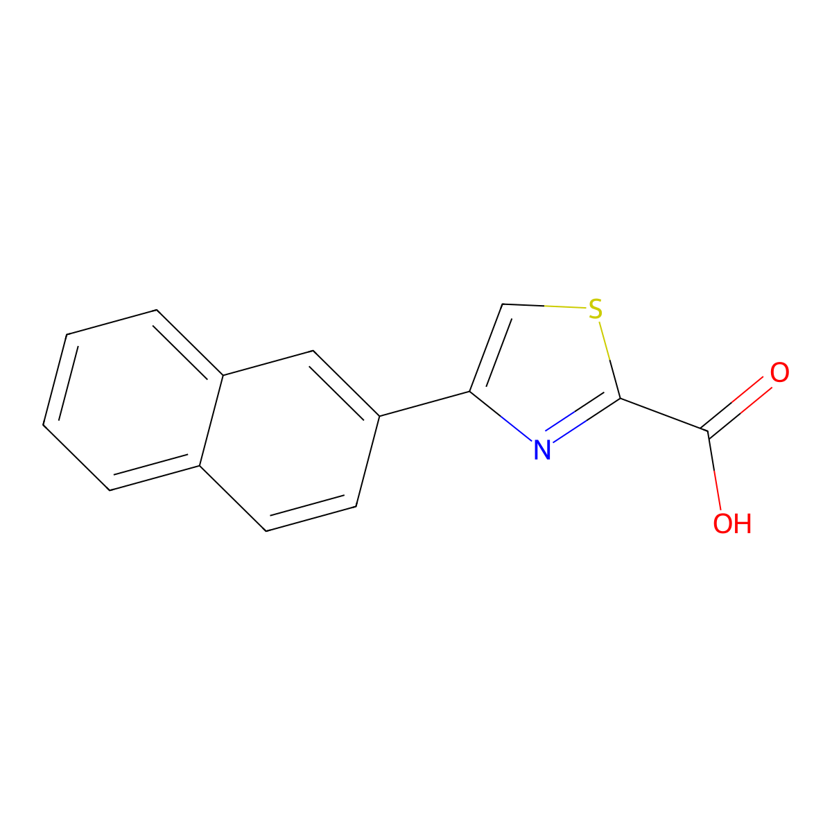 4-(Naphthalen-2-yl)thiazole-2-carboxylic acid molecular structure, CAS 488816-60-0