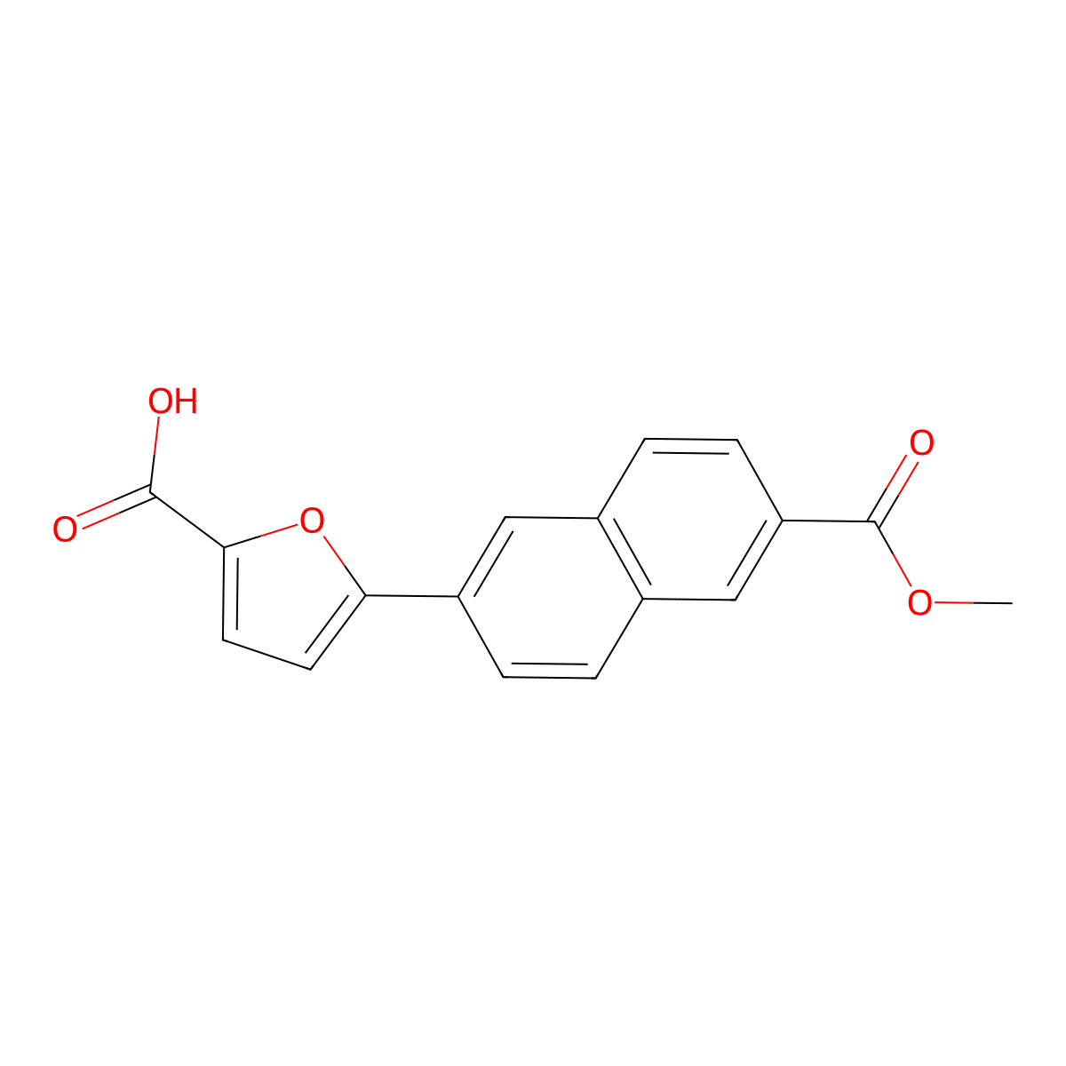 5-(6-(Methoxycarbonyl)naphthalen-2-yl)furan-2-carboxylic acid molecular structure, CAS 488816-68-8
