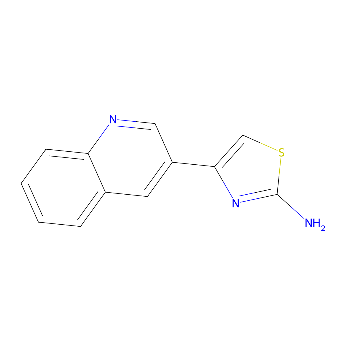 4-(Quinolin-3-yl)-1,3-thiazol-2-amine molecular structure, CAS 488816-76-8