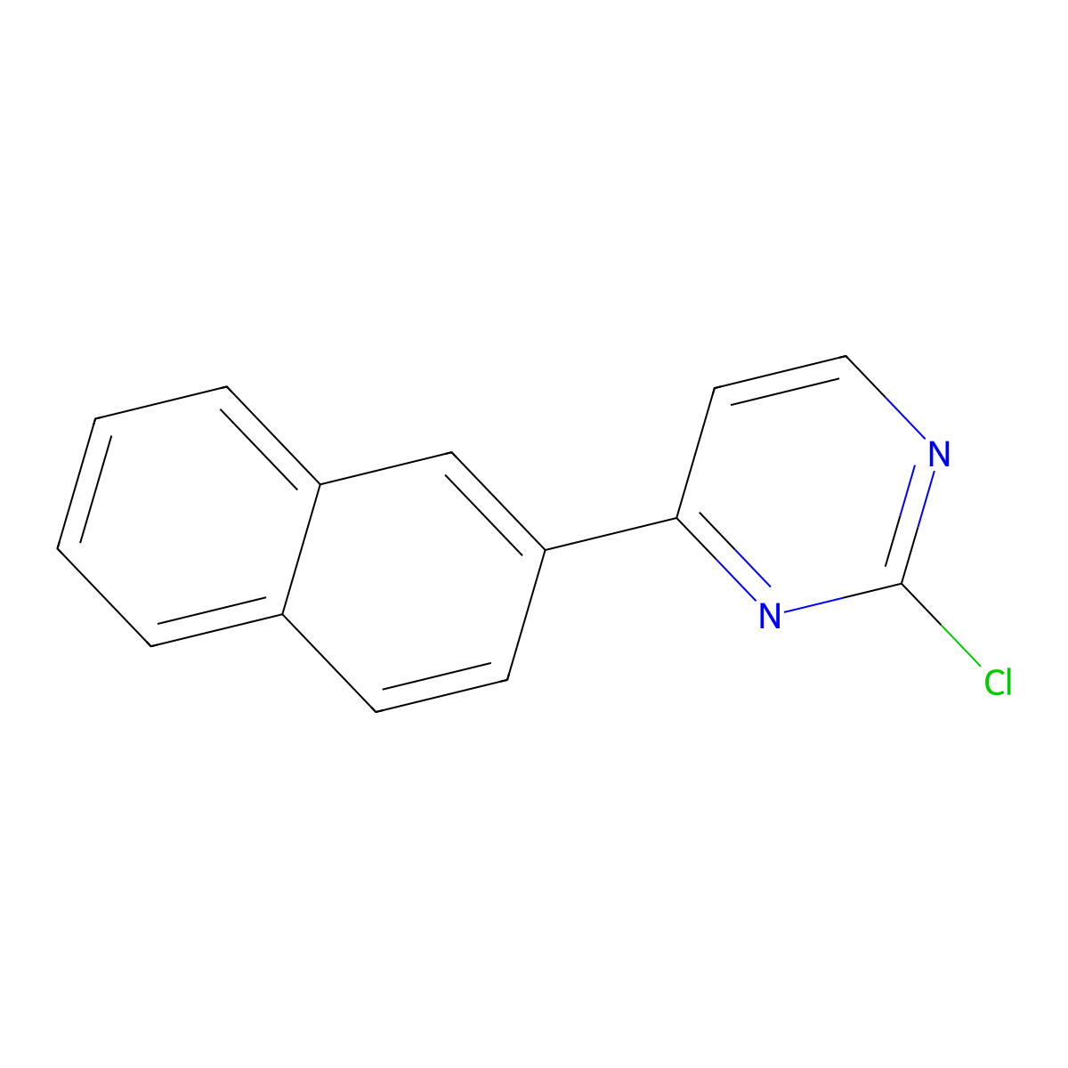 2-Chloro-4-(naphthalen-2-yl)pyrimidine molecular structure, CAS 488816-96-2