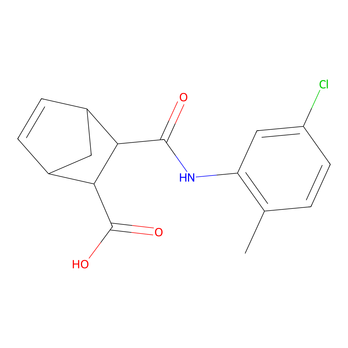 3-[(5-Chloro-2-methylanilino)carbonyl]bicyclo[2.2.1]hept-5-ene-2-carboxylic acid molecular structure, CAS 488821-66-5