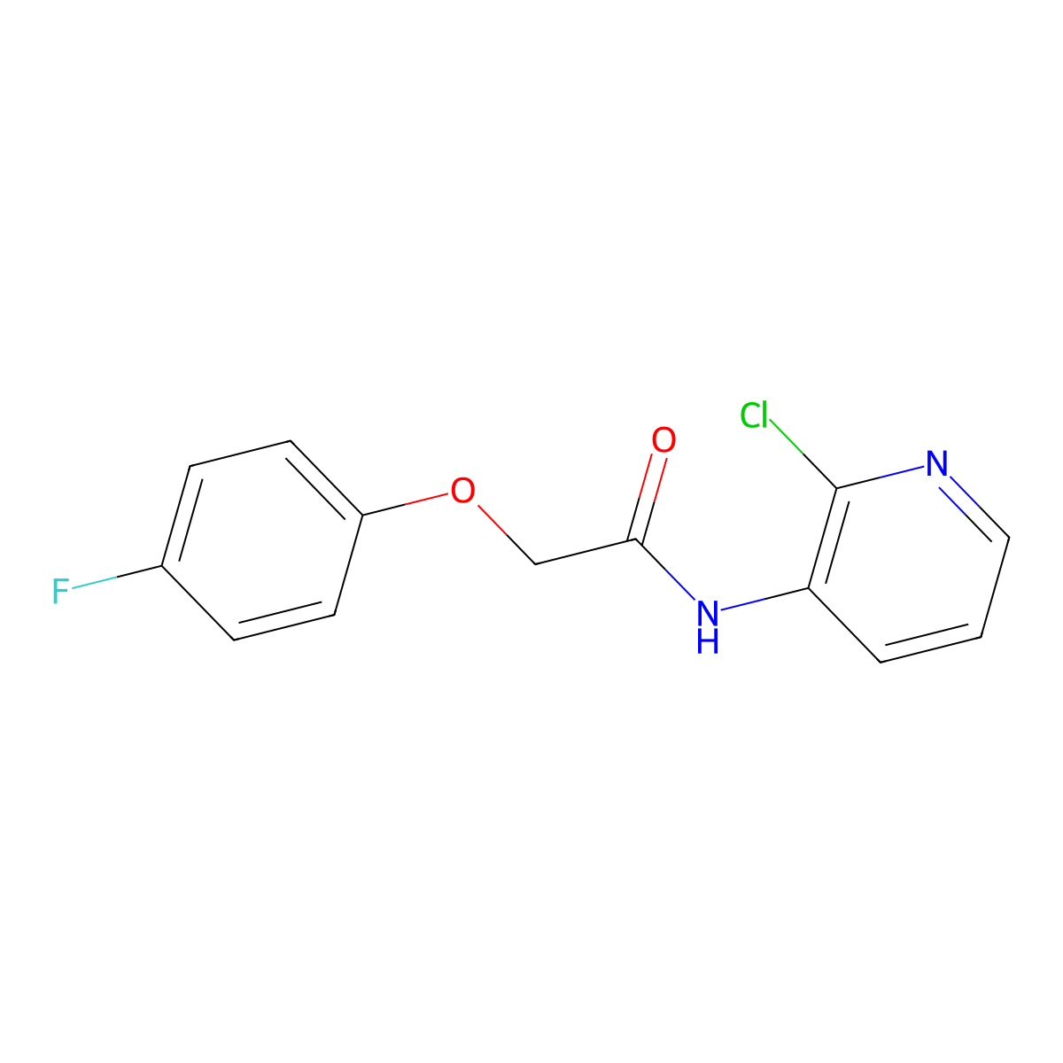 N-(2-chloro-3-pyridinyl)-2-(4-fluorophenoxy)acetamide molecular structure, CAS 488827-00-5