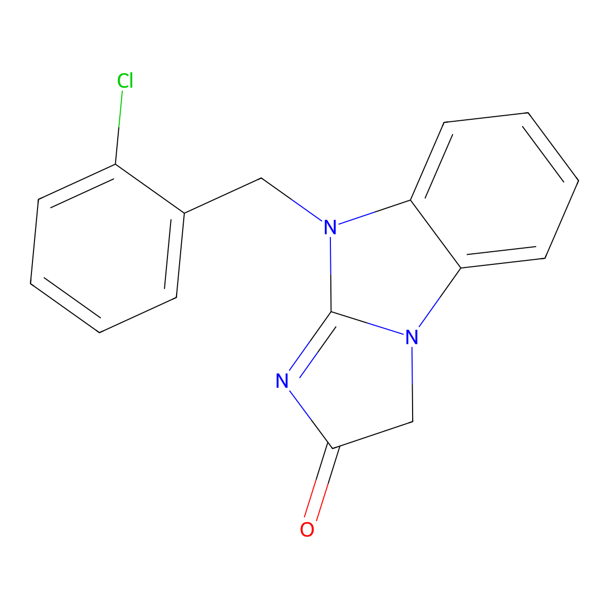9-(2-chlorobenzyl)-3H-imidazo[1,2-a]benzimidazol-2(9H)-one molecular structure, CAS 488827-66-3