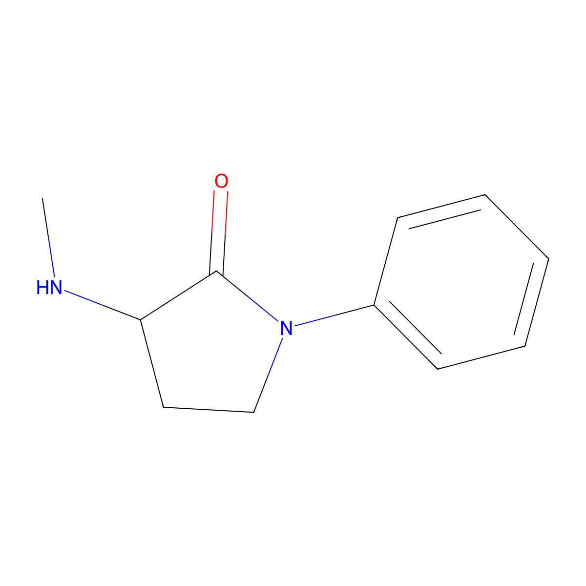 3-(Methylamino)-1-phenylpyrrolidin-2-one molecular structure, CAS 488838-56-8