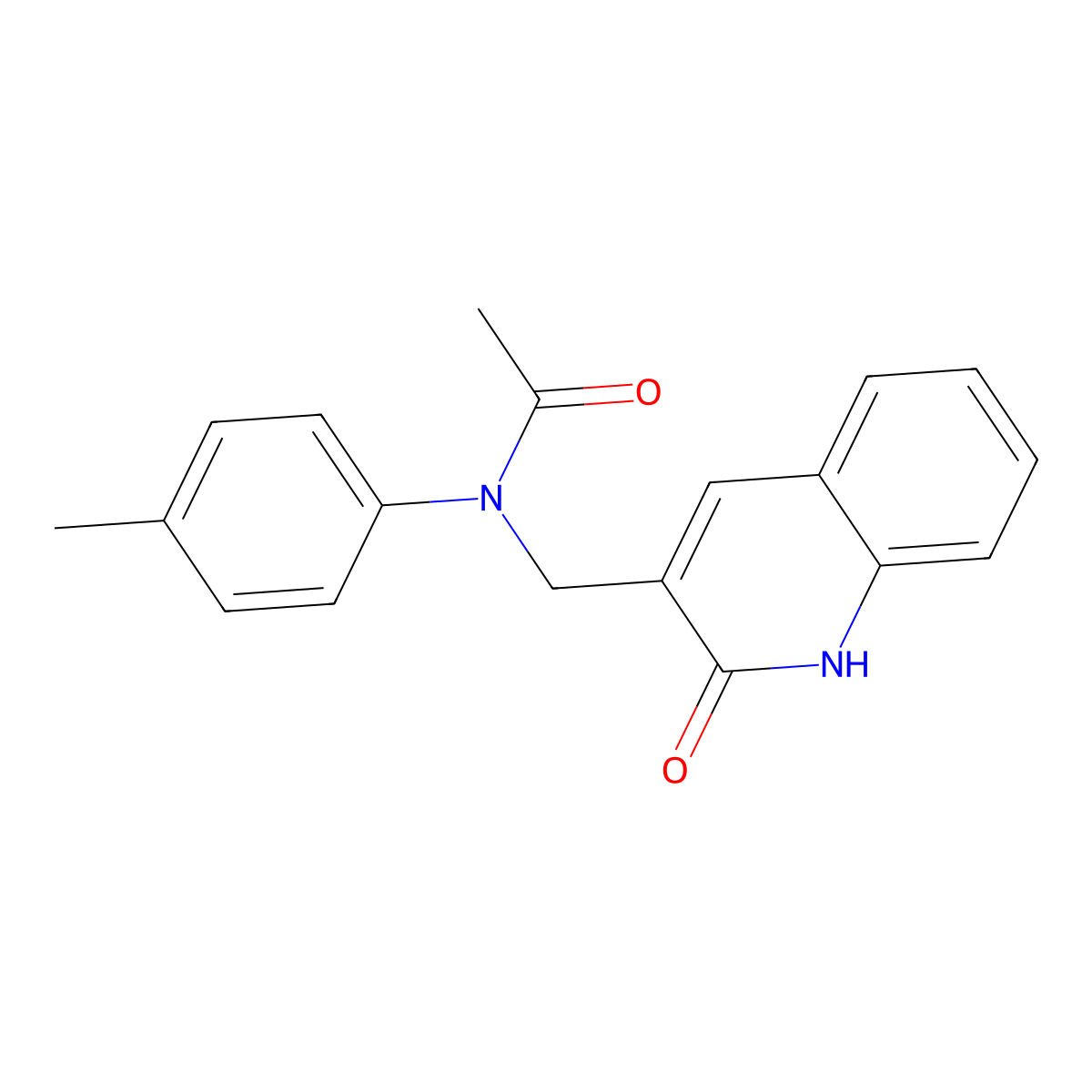 N-(2-Hydroxy-quinolin-3-ylmethyl)-N-p-tolyl-acetamide molecular structure, CAS 488840-51-3