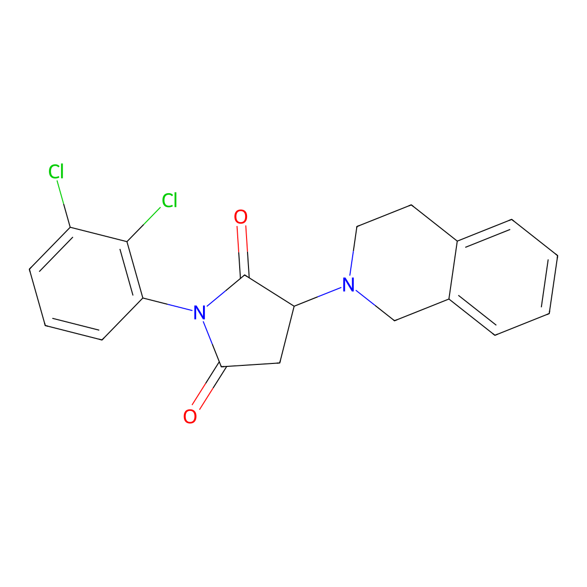 1-(2,3-dichlorophenyl)-3-(3,4-dihydroisoquinolin-2(1H)-yl)pyrrolidine-2,5-dione molecular structure, CAS 488841-90-3