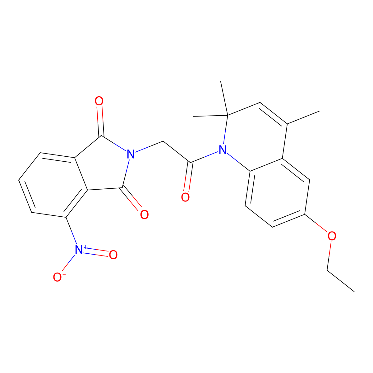 2-[2-(6-Ethoxy-2,2,4-trimethylquinolin-1-yl)-2-oxoethyl]-4-nitroisoindole-1,3-dione molecular structure, CAS 488842-97-3