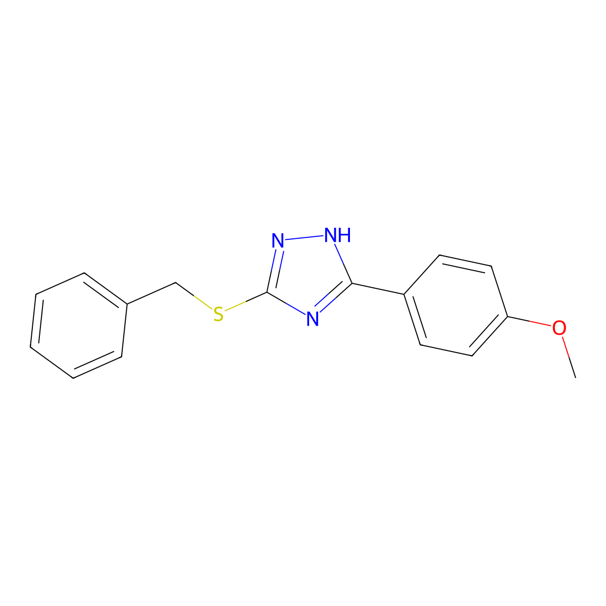3-(benzylthio)-5-(4-methoxyphenyl)-4H-1,2,4-triazole molecular structure, CAS 488843-12-5