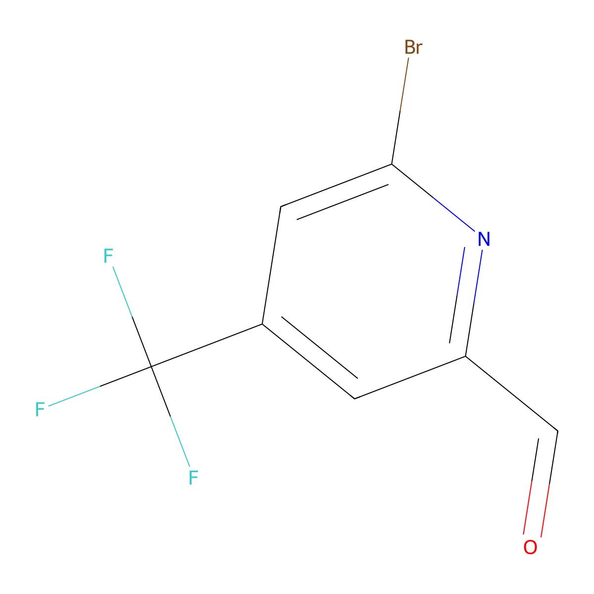 6-Bromo-4-(trifluoromethyl)picolinaldehyde molecular structure, CAS 488850-67-5
