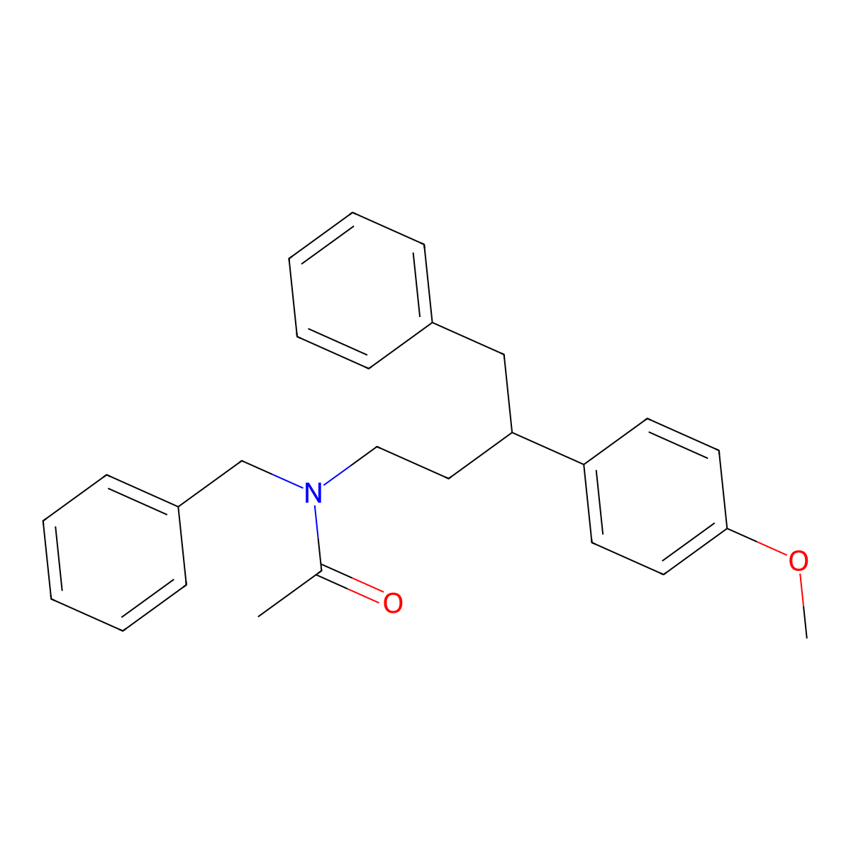 N-benzyl-N-[3-(4-methoxyphenyl)-4-phenylbutyl]acetamide molecular structure, CAS 488859-69-4