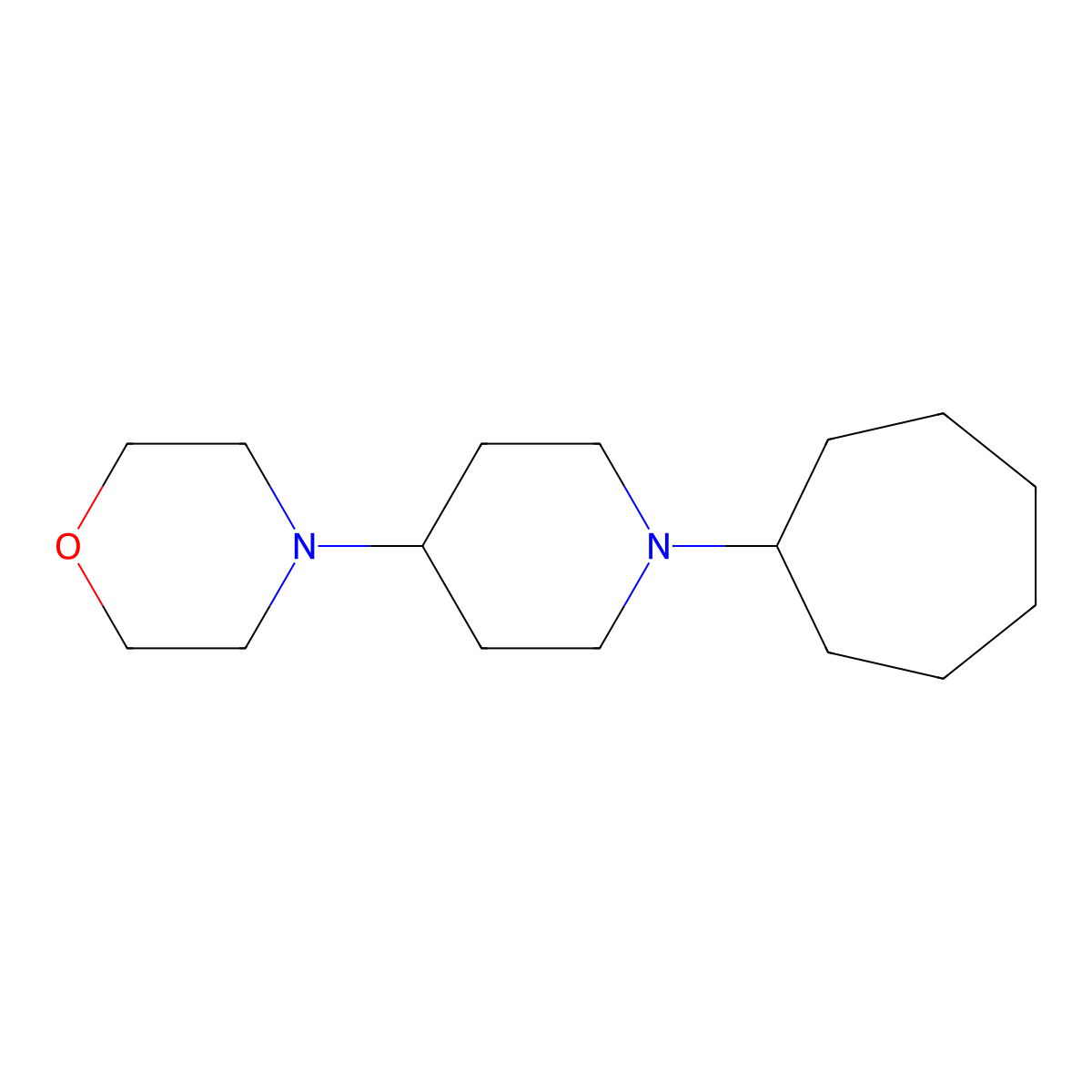 4-(1-Cycloheptylpiperidin-4-yl)morpholine molecular structure, CAS 488859-99-0