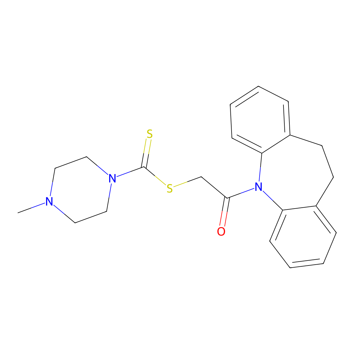 2-(10,11-dihydro-5H-dibenzo[b,f]azepin-5-yl)-2-oxoethyl 4-methylpiperazine-1-carbodithioate molecular structure, CAS 488860-90-8