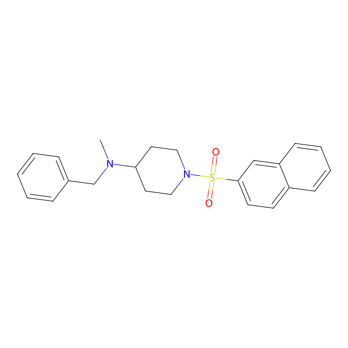 N-benzyl-N-methyl-1-(2-naphthylsulfonyl)-4-piperidinamine molecular structure, CAS 488861-59-2