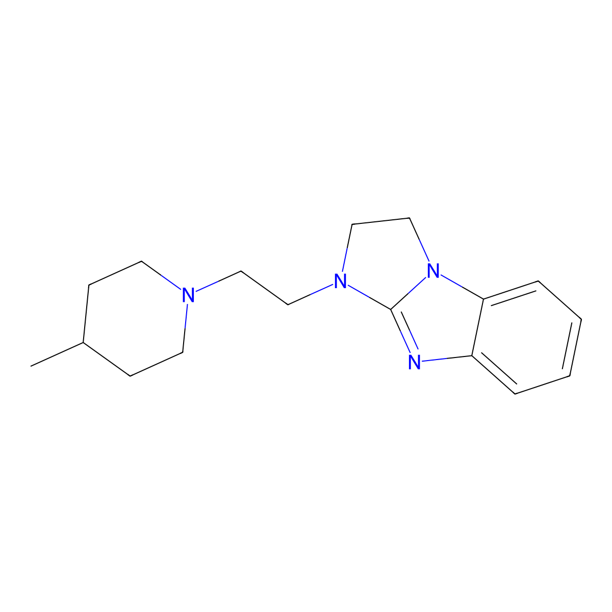 3-[2-(4-Methylpiperidin-1-yl)ethyl]-1,2-dihydroimidazo[1,2-a]benzimidazole molecular structure, CAS 488861-70-7