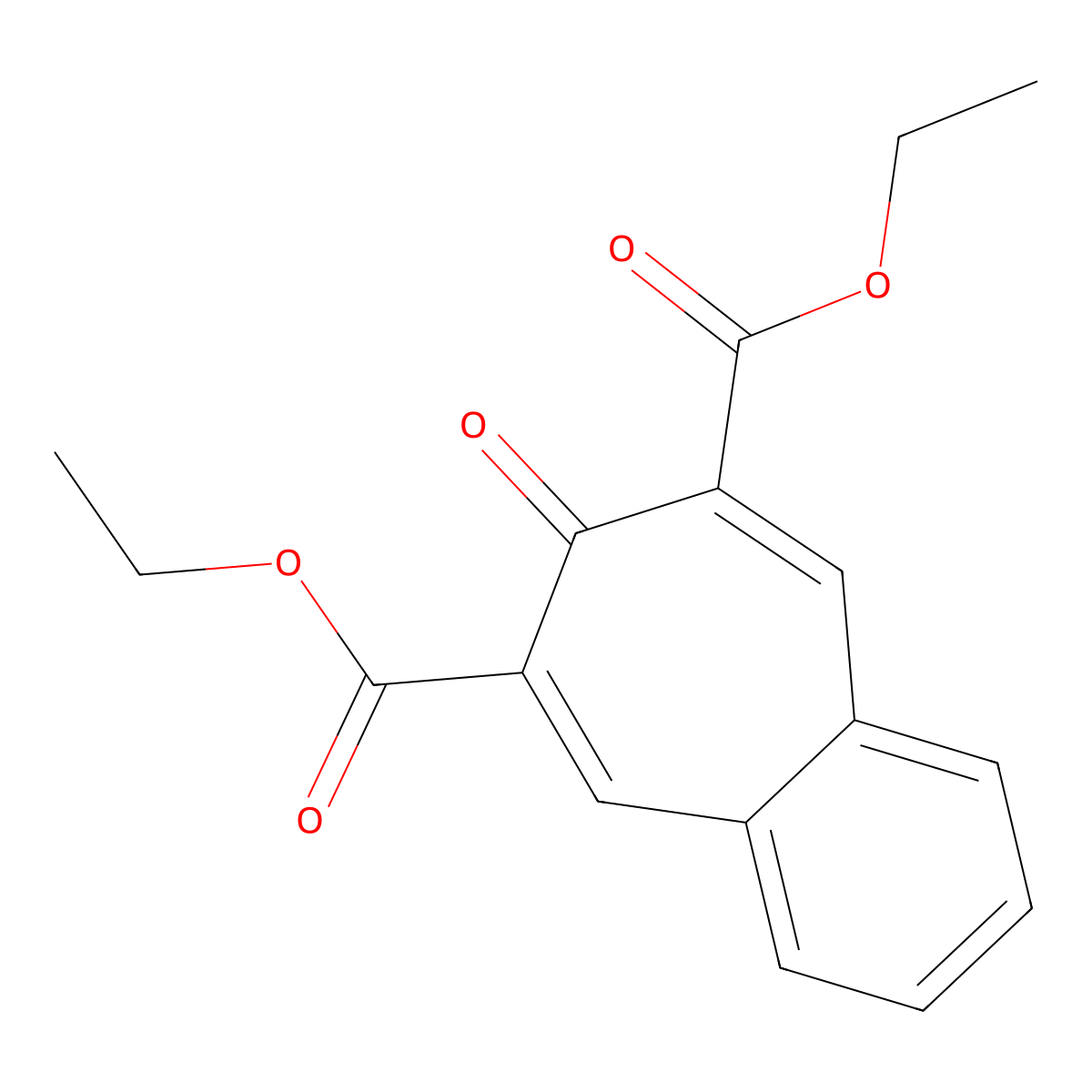 Diethyl 7-oxo-7H-benzo(a)cycloheptene-6,8-dicarboxylate molecular structure, CAS 4889-50-3