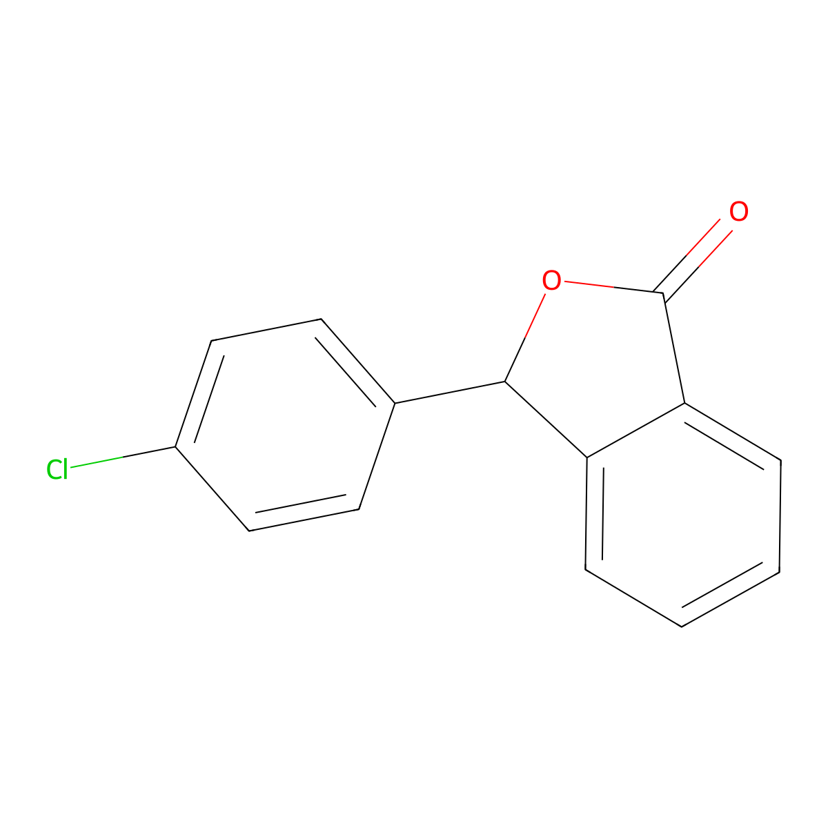 3-(4-chlorophenyl)-2-benzofuran-1(3H)-one molecular structure, CAS 4889-69-4