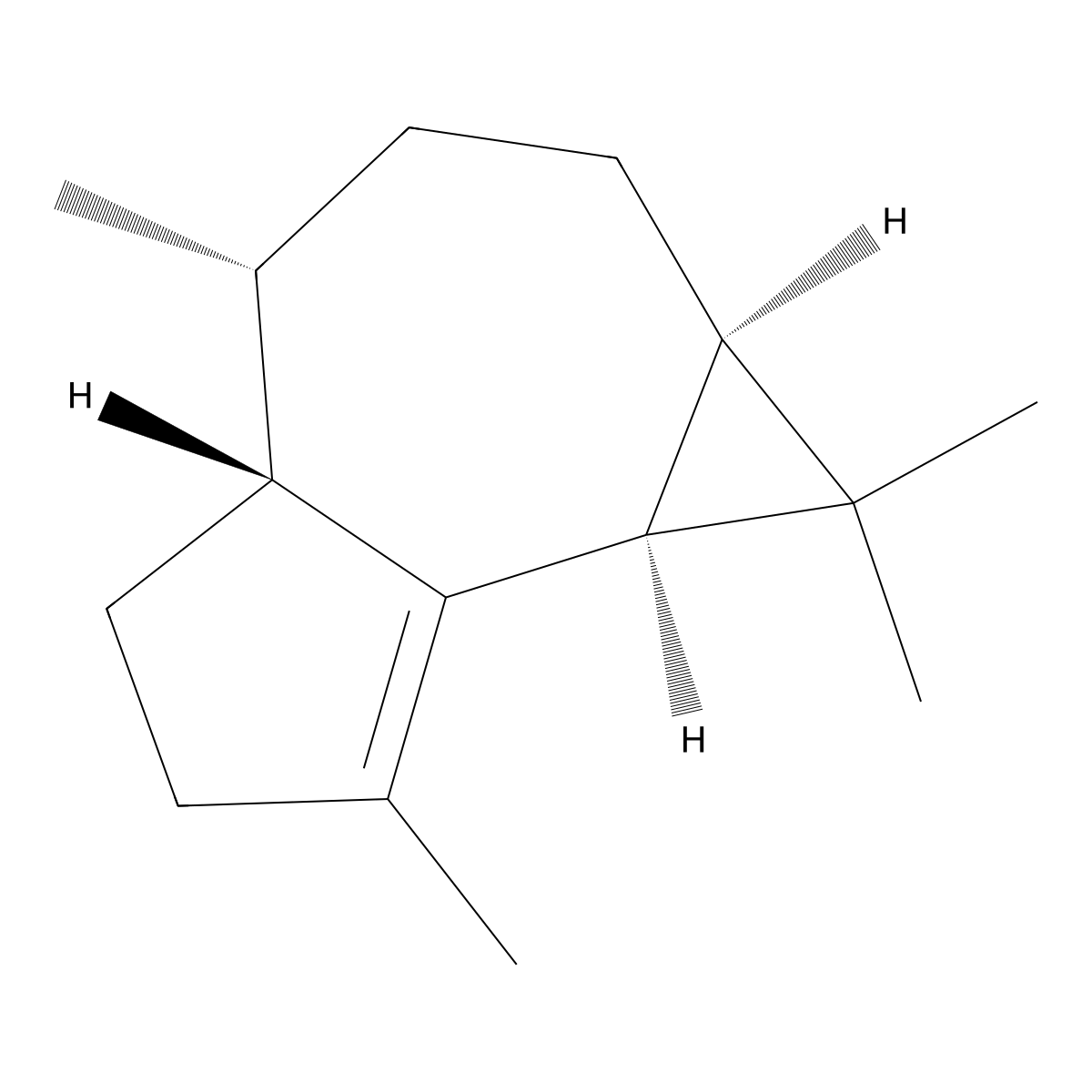 (-)-alpha-Gurjunene molecular structure, CAS 489-40-7