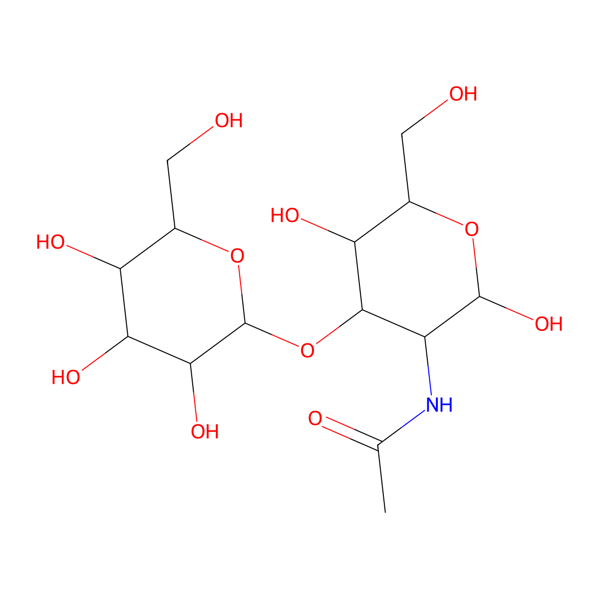 Lacto-N-biose molecular structure, CAS 489-52-1