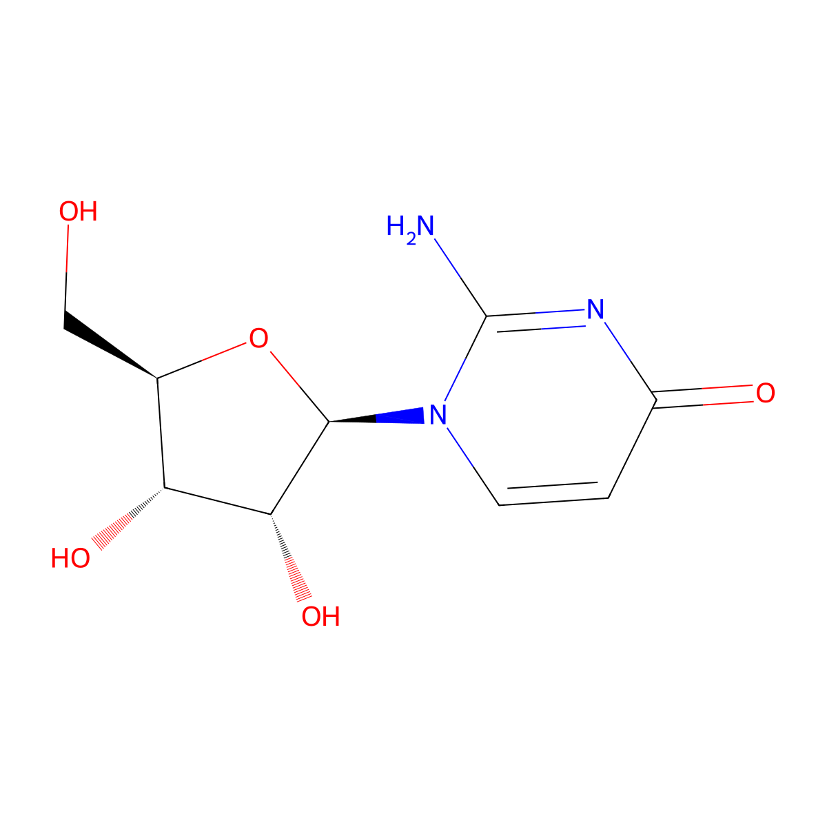 Isocytidine molecular structure, CAS 489-59-8