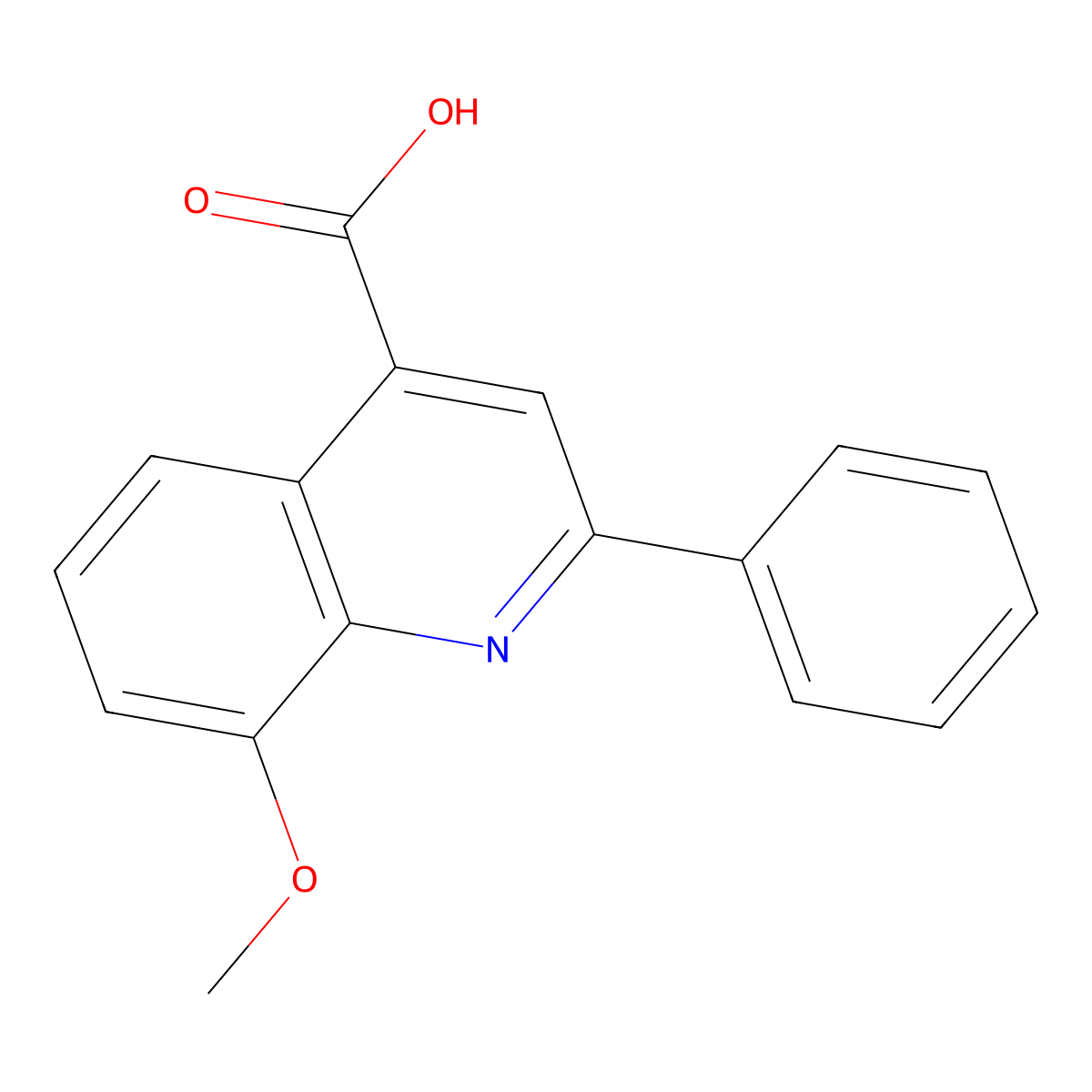 8-Methoxy-2-phenylquinoline-4-carboxylic acid molecular structure, CAS 489-75-8