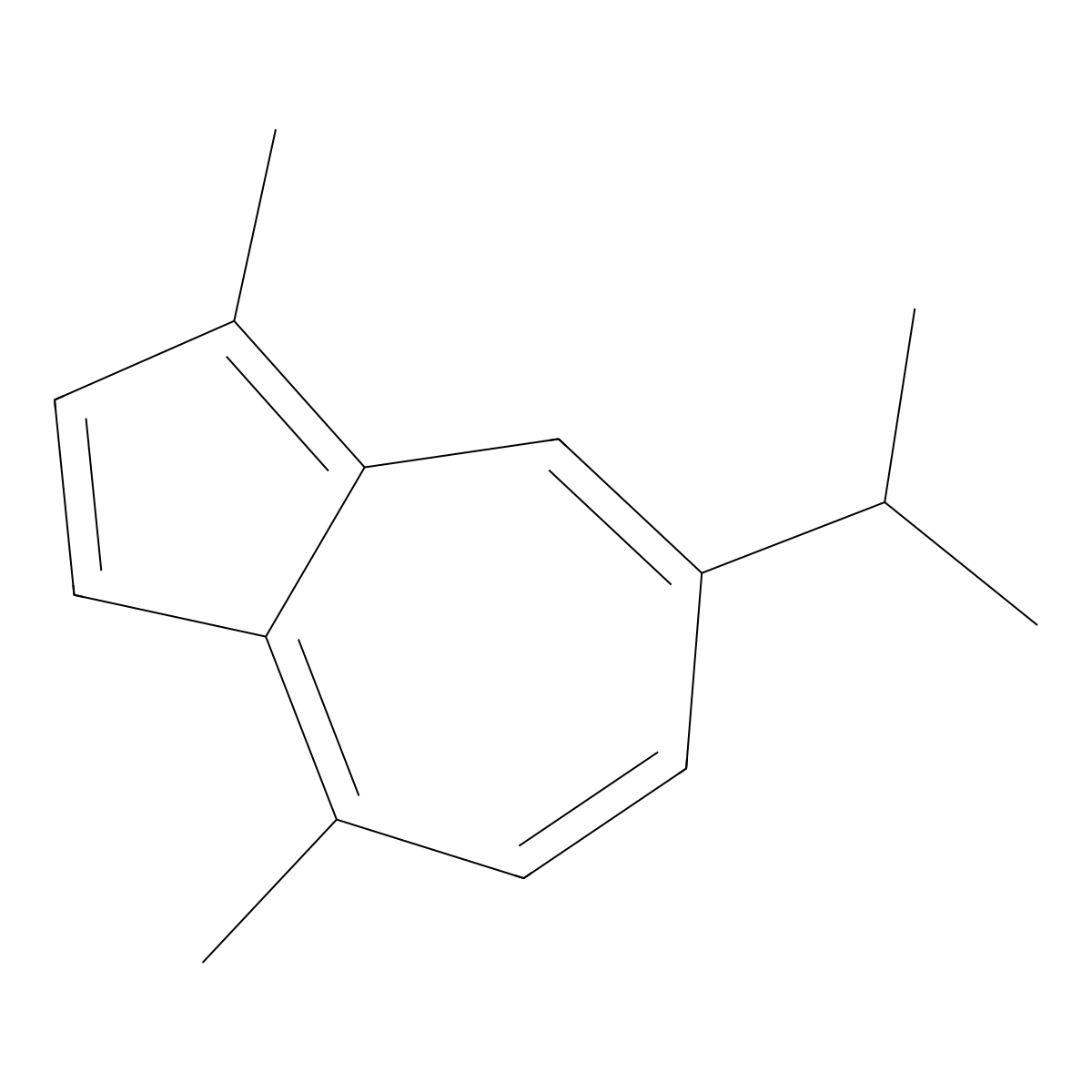Guaiazulene molecular structure, CAS 489-84-9